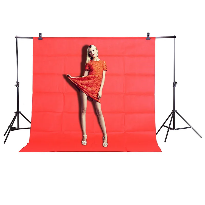 1.6X1/2/3M Photography Photo Studio Simple Background Backdrop Non-woven Solid Color Red Screen Chromakey Cloth