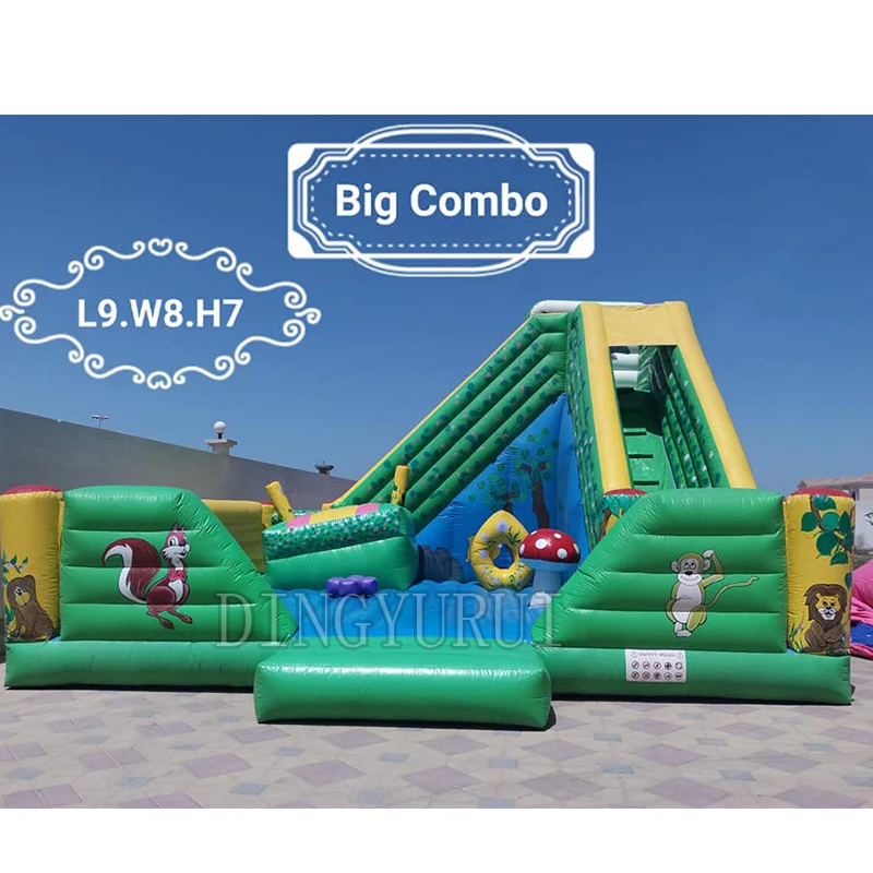 Customized Inflatable Bouncer Moonwalk Slide Inflatable Bounce House Jumper Kids Play