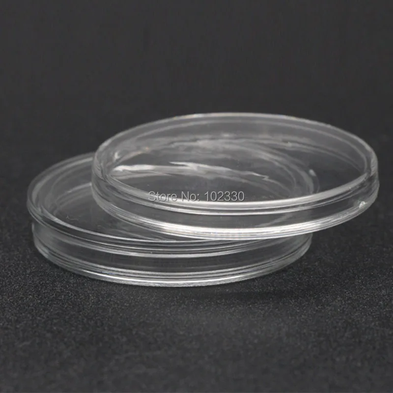 500pcs 65mm Clear Coin Capsules Caps Transparent Coincapsules For Commemorative Coins Plastic Storage Box Holder