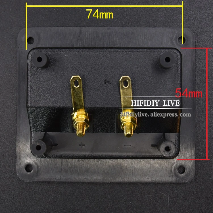 HIFIDIY LIVE speaker junction Box Speakers Terminal Box Shell 2 copper Binding Post (Install Hole 75x55mm)Wire Cable Connector