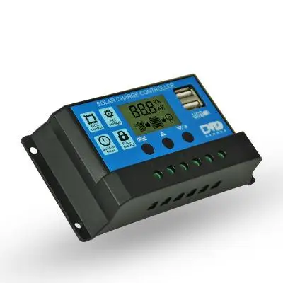 ALLMEJORES Solar panel Controller 10A PWM Lade Controller LCD display 12 v 24 v Intelligenz