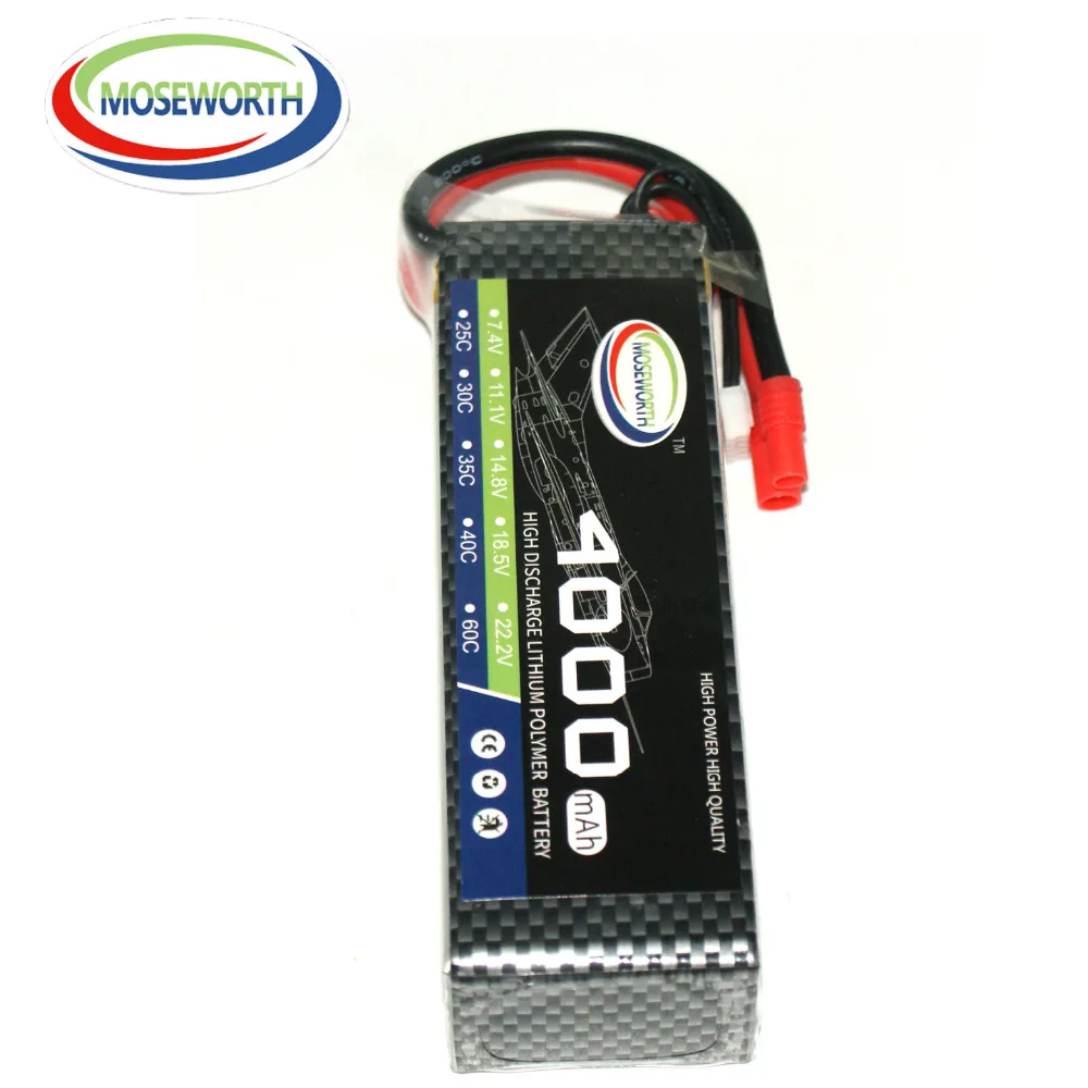 6S 22.2V 4000mAh 35C Battery Lipo For RC Drone Aircraft Car Boat Airplane Quadcopter Helicopter Remote Control Toys Lipo Battery