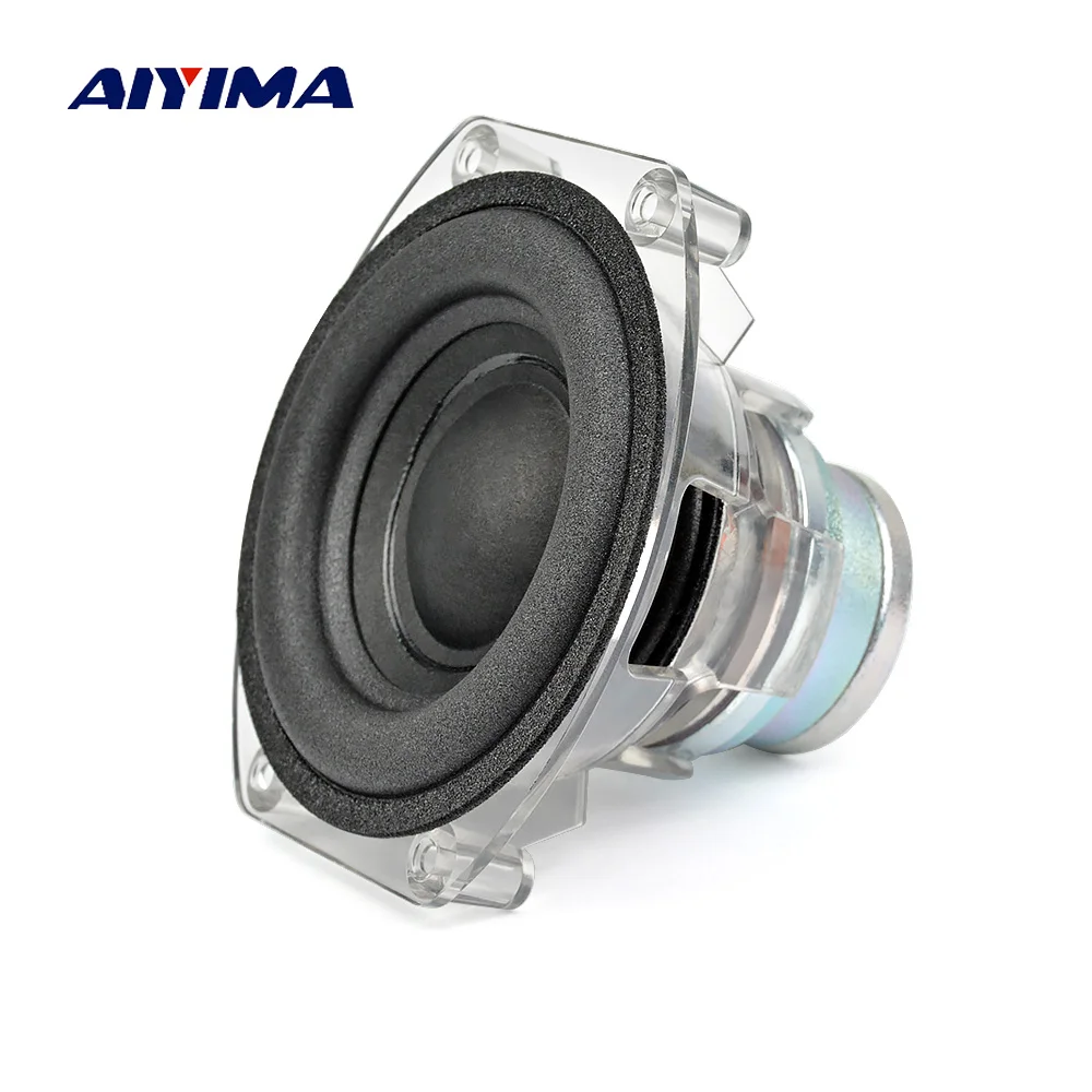 AIYIMA 3 inch Protable Subwoofer Speaker 4 ohm 30W Desktop Deep Bass Long-stroke Foam Neodymium Speaker for Harman Kardon