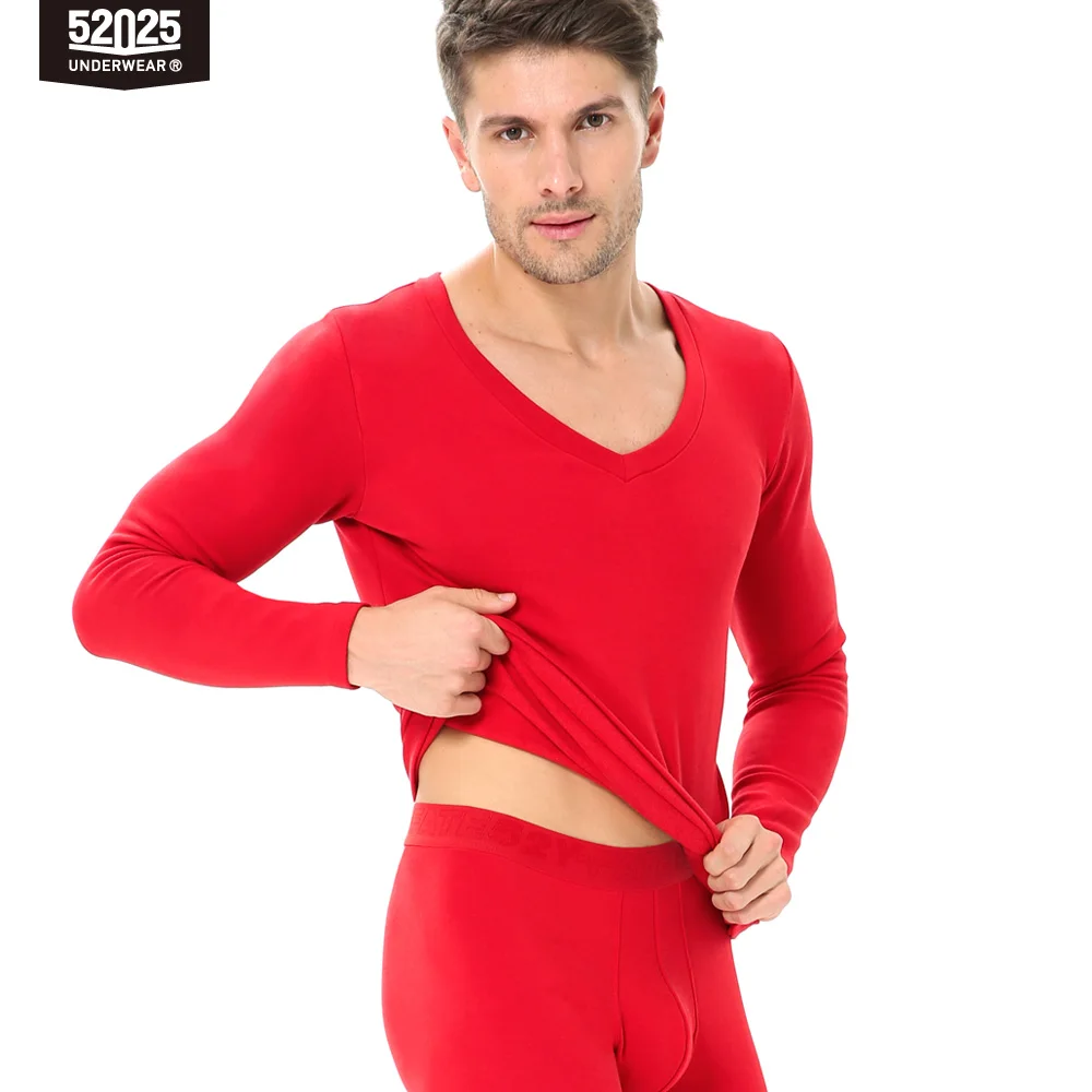 52025 Men Thermal Underwear Women Thermal Underwear Warm Comfortable Fleece Men\'s Long Johns Warm Cotton Thermal Underwear Set