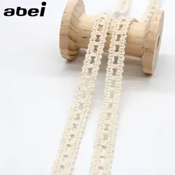 10yards/lot 1cm Beige Cotton Lace Trims Supplier Home Wedding Party Decoration Ribbon DIY Patchwork Handmade Sewing Accessories