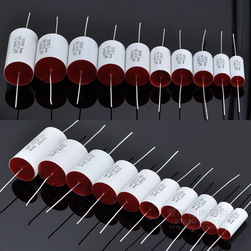 1-5Pcs Axial Polypropylene MKP 100V 250V 400V 0.68-20uF HIFI DIY Treble Capacitor Speaker Car Horns Frequency Divider Crossover