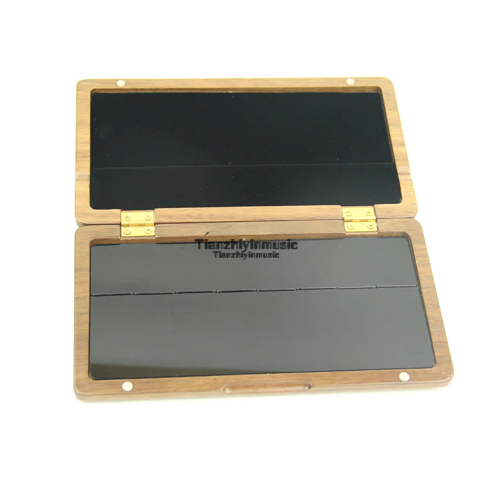 Free Ship Handmade Wood Leather Saxophone Clarinet Reeds Case Box Hold 8 Reeds