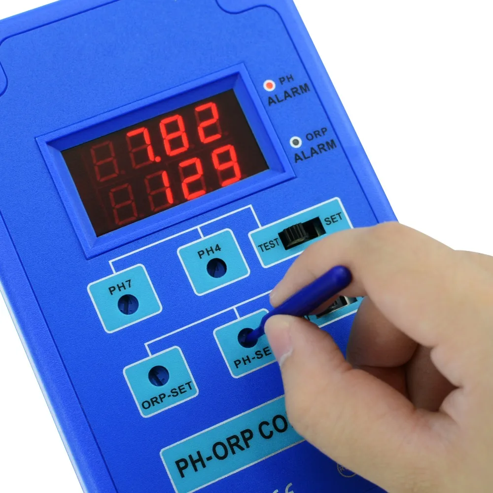 2 in 1 Digital pH ORP Redox Controller Monitor w/ Output Power Relay Control, Electrode Probe BNC