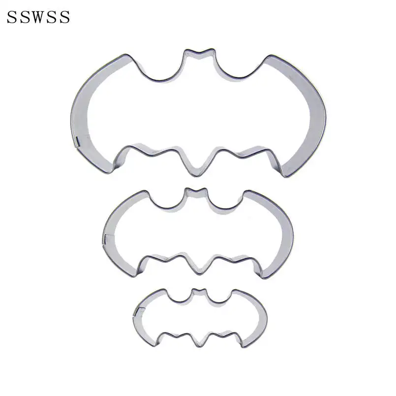 3/piece Halloween Bat biscuit cutting machine biscuit embossing machine cake decoration fudge pastry carrot tool