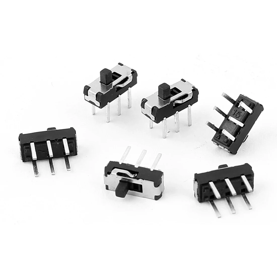 UXCELL 6Pcs 2 Position DPDT 2P2T 6 Pin PCB Panel Mini Vertical Slide Switch For Control Many Small Power Electronic Projects