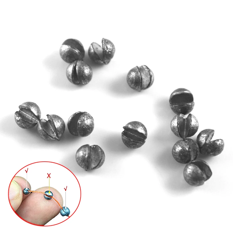 MNFT 80Pcs Fishing Sinker Kits 5 Sizes 0.3g to 0.8g Removable Split Shot Sinkers Round  Not to Hurt the Line Weight Leader Drop