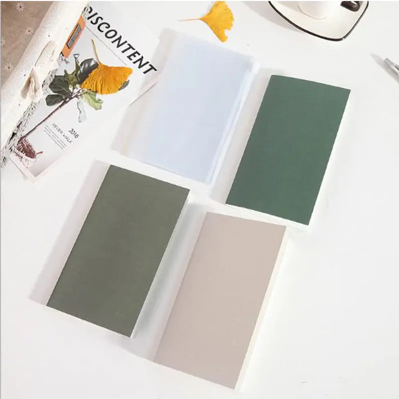 2018 Yiwi 18CM*11.5CM Portable Colorful PVC Transparent Book Travel Bind Notebook With Grid Line Pages And Zip Bag