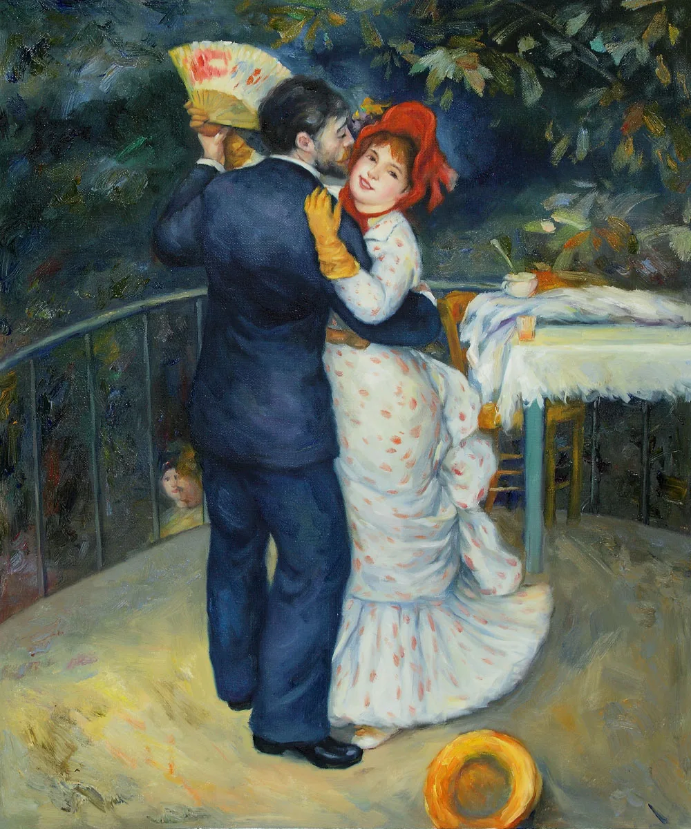 High quality Oil painting Canvas Reproductions Dance in the Country By Pierre Auguste Renoir hand painted