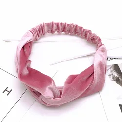 Di modo oro velluto nodo turbante fascia delle ragazze delle donne capelli scrunchy fasce cape wrap accessori per le donne headwrap copricapo