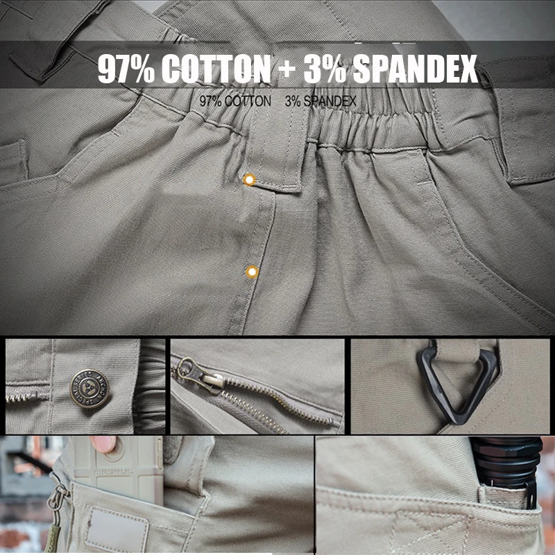 IX9 97% Cotton Men Military Tactical Cargo Pants Men SWAT Combat Army Trousers Male Casual Many Pockets Stretch Cotton Pants - Image 6