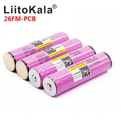 LiitoKala 18650 2600mah bateria 100% ICR18650-26FM oryginalnie 3.7V 2500mah akumulator do latarki