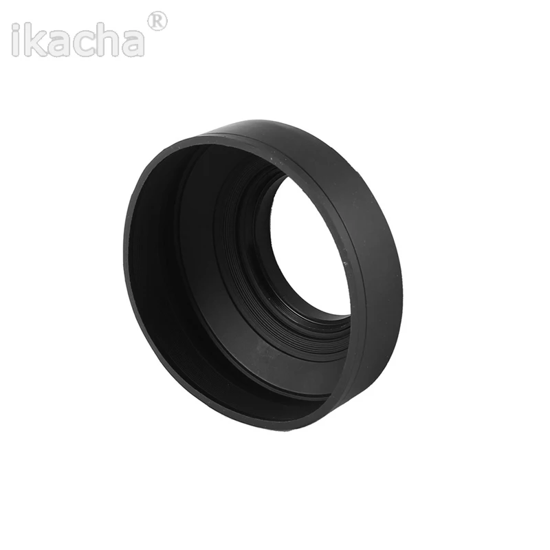 49mm 52mm 58mm 55mm 62mm 67mm 72mm 77mm 82mm Rubber Tele Wide-Angle Lens Hood Standard Telephoto+Lens Cap For Canon Nikon Sony