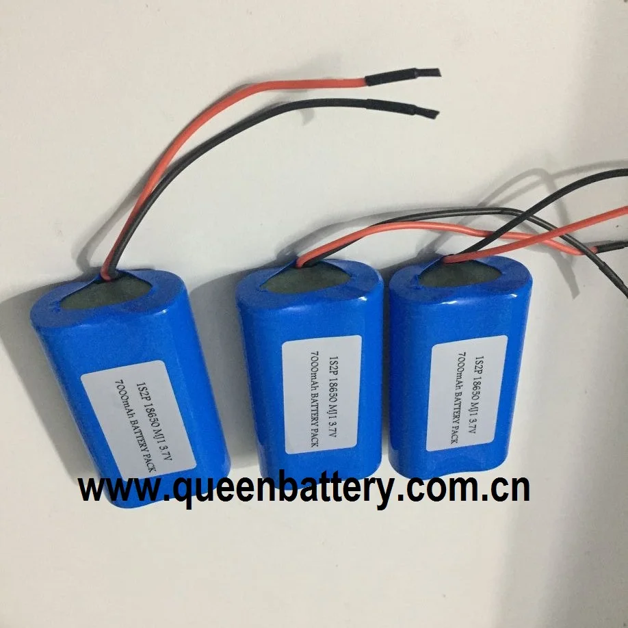 1s2p 18650 mj1 35et ga 18650 lighting battery pack with pcb pcm 5A 3 mos 3.6V 3.7V 7000mAh 7AH with 22awg silicon cable