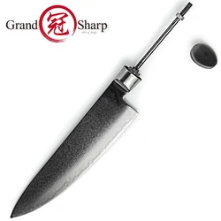 Damascus Chef Knife Blank Blade 67 Layers Japanese Damascus Steel VG-10 Damascus Kitchen Knife DIY Tools Knives Parts Hobby NEW