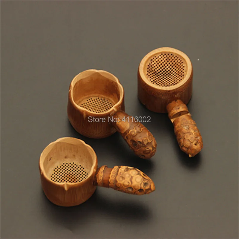 50pcs Bamboo Tea Infuser Filter Colander Strainer Hand Made Crafts Novelty Tea Tool Vintage Kung Fu Tea Gadgets Gift