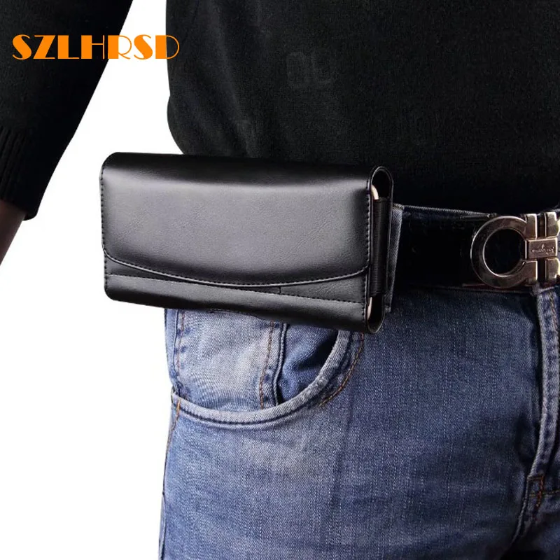 SZLHRSD Belt Clip Holster Case Cover Leather Waist Bag Coque For Samsung Galaxy s7 S9 S8+ S9 Plus J7 Prime 2 On7 Prime Note 8