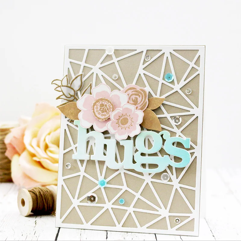 Hugs Words Letter Metal Cutting Dies Stencils for DIY Scrapbooking Photo Album Decorative Embossing Paper Cards New 2018 Die