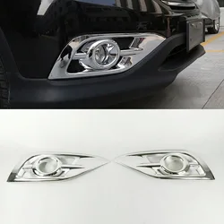 For Honda CRV CR-V 2012 2013 2014 ABS Chrome Car Front Fog Light Lamp Cover Trim car styling accessories 2pcs