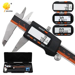 Aço inoxidável Digital Display Caliper, LCD Vernier Caliper, 150mm Fração, mm, polegadas, alta precisão