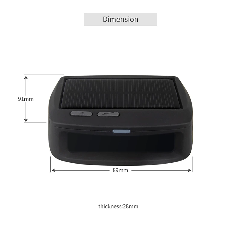 EASYGUARD T187W TPMS tire pressure monitoring system wireless external sensor solar energy LCD display chargeable display