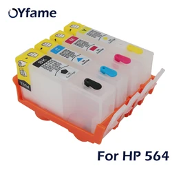 OYfame-cartucho de tinta 564 564XL para impresora de inyección de tinta, kit de recarga con Chip ARC para HP 564 564 XL, 3070A 3522 3520, 4 Uds.