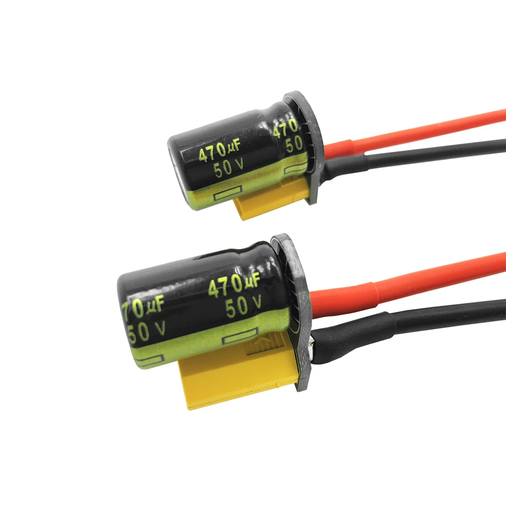 Motive-RC XT30/XT60 Male Plug Connector Cable with Capacitor for Soldering FPV ESC PDB 3~6s Lipo Battery