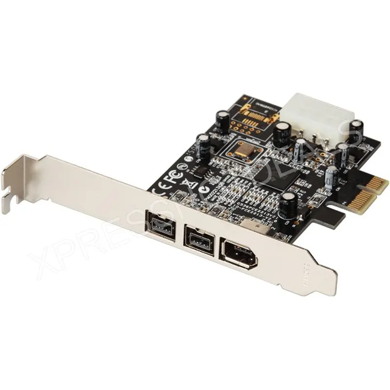 PCIe PCI Express Firewire 800 1394 b/a (2B1A) Controller Card Adapter TI Chipset