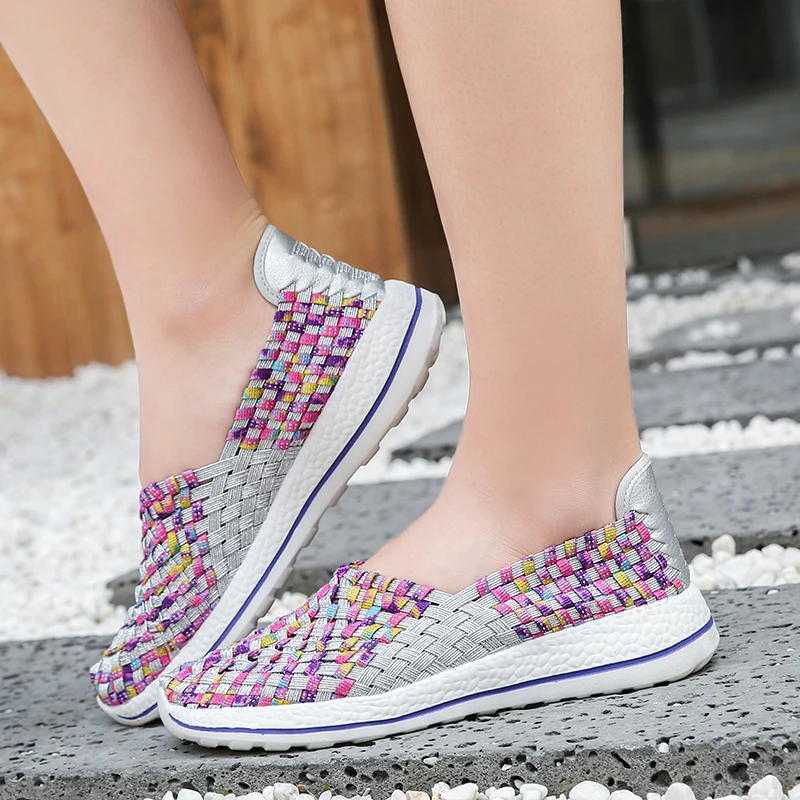 Women Shoes Flats Summer Breathable Sneakers Fashion Women Tenis Casual Loafers Comfortable Walk Shoes Outside Sneakers Zapatos
