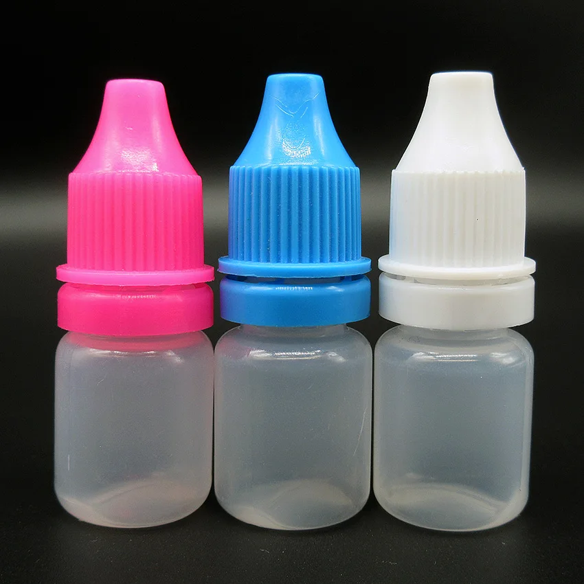 hot sale plastic bottle 5ml LDPE material with tamper evident cap use to store or dispense for most liquid,100pcs/lot