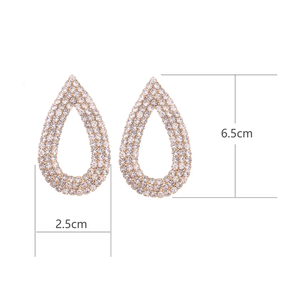 lureme Women's Fashion Luxury Wedding Jewelry Gold/Silver Plated Teardrop Pave Crystal Earring (er005268)