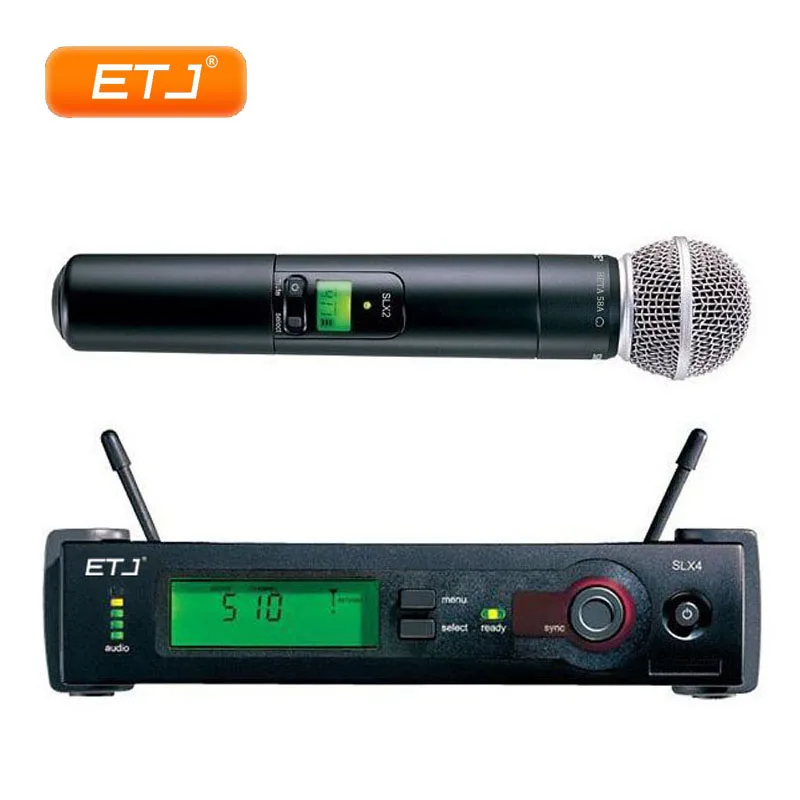 SLX24 Beta58 UHF Wireless Microphone Professional Karaoke Handheld Microfone Top Quality SLX4 SLX Dynamic Mic