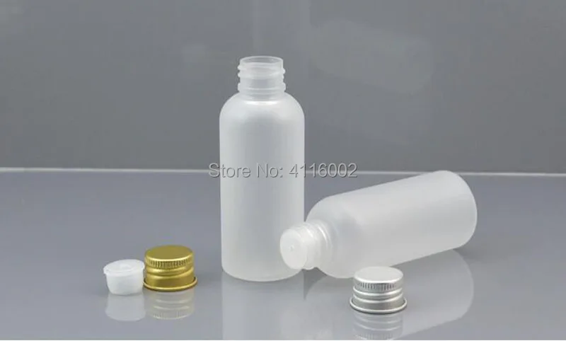 100pcs 60ML Frosted Plastic Bottle With Silver/Gold Cap Shampoo Lotion Packaging Bottle Empty Cosmetic Container