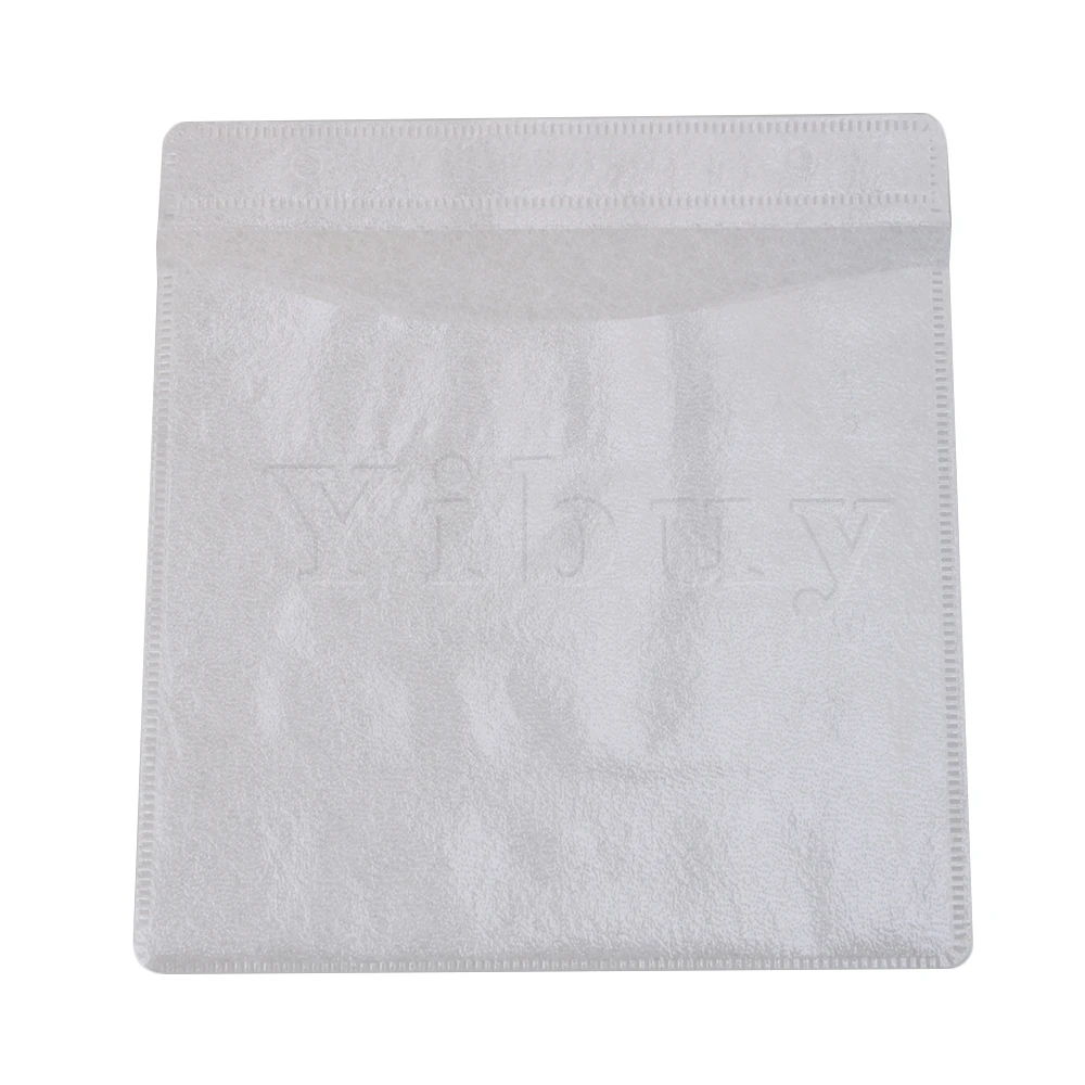 Yibuy 500Pcs 14X13Cm Wit Opp Plastic Dubbelzijdig Disc Cd Dvd Mouwen Enveloppen Met Clear flap