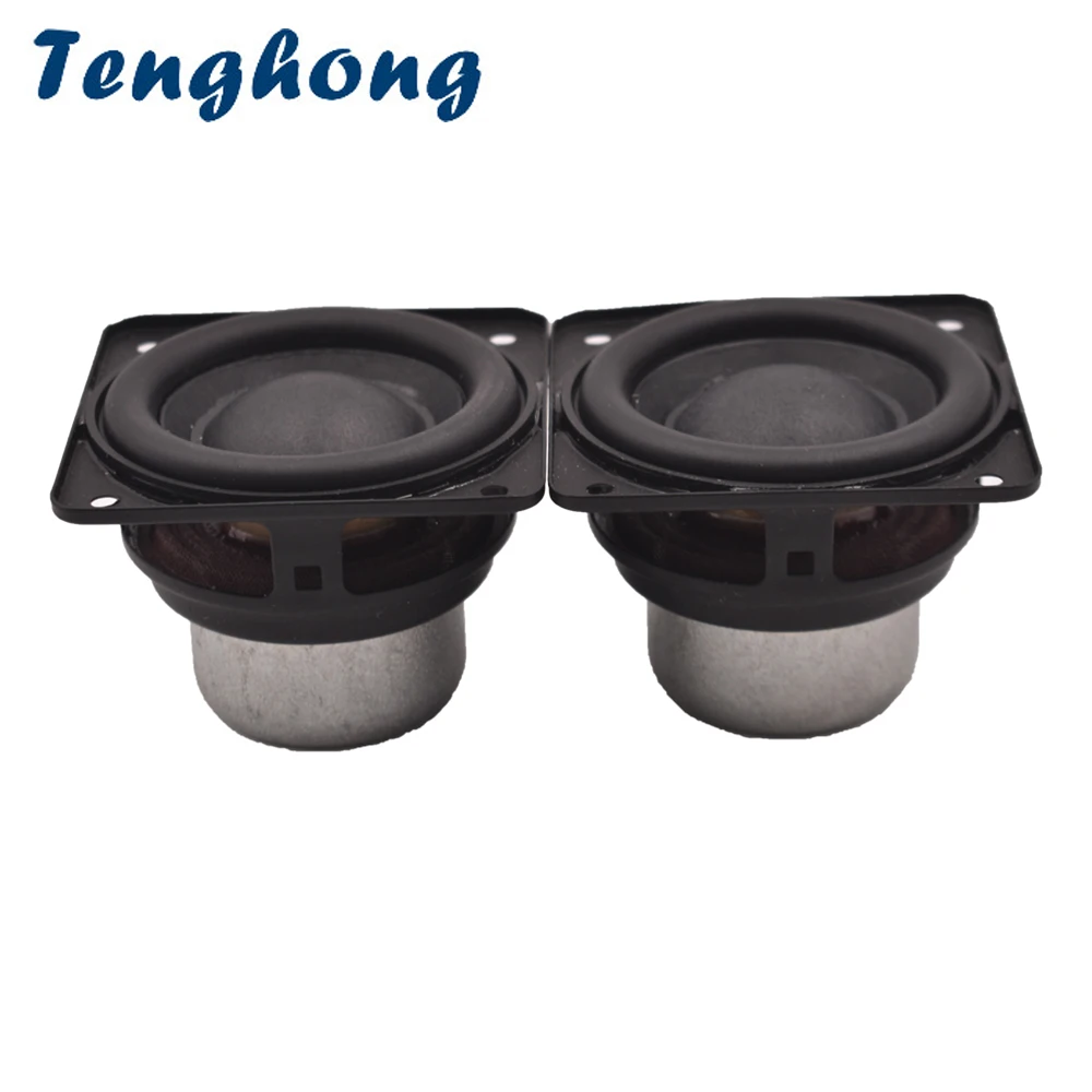 Tenghong 2pcs 58MM Audio Speaker 4Ohm 10W Full Range Speaker 25 Core Rubber Edge HIFI Loudspeaker Smart Home Magnetic Speaker