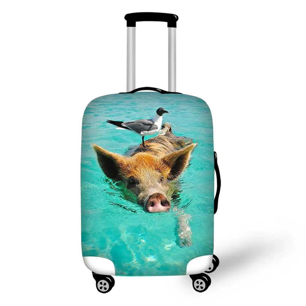 Animal Pig Print Travel Accessories Suitcase Protective Covers 18-32 Inch Elastic Luggage Dust Cover Case Stretchable