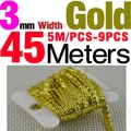 9PCS 3mm gold