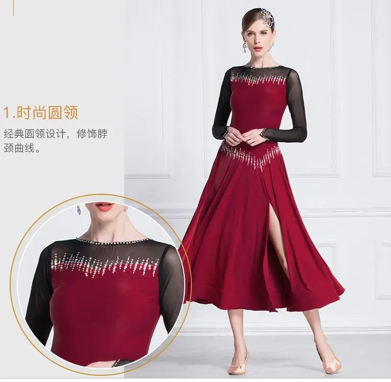 

ballroom dress woman ballroom dresses dance purple customize ballroom dress competition lycra M-18221