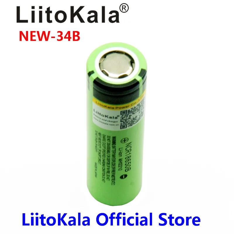 Liitokala New Original 18650 3400mAh battery Li-lon Rechargeable NCR18650B Battery 3.7 V batteries