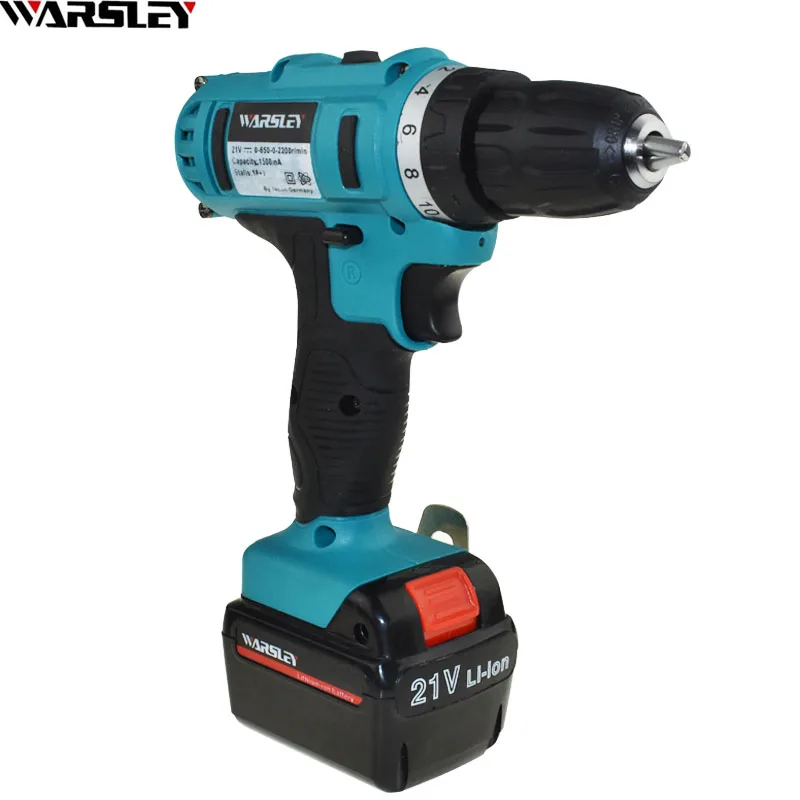 21V Power Tools Electric Screwdriver Cordless Drill Electric Drill Battery Drill Screwdriver Mini Electric Drilling Eu Plug