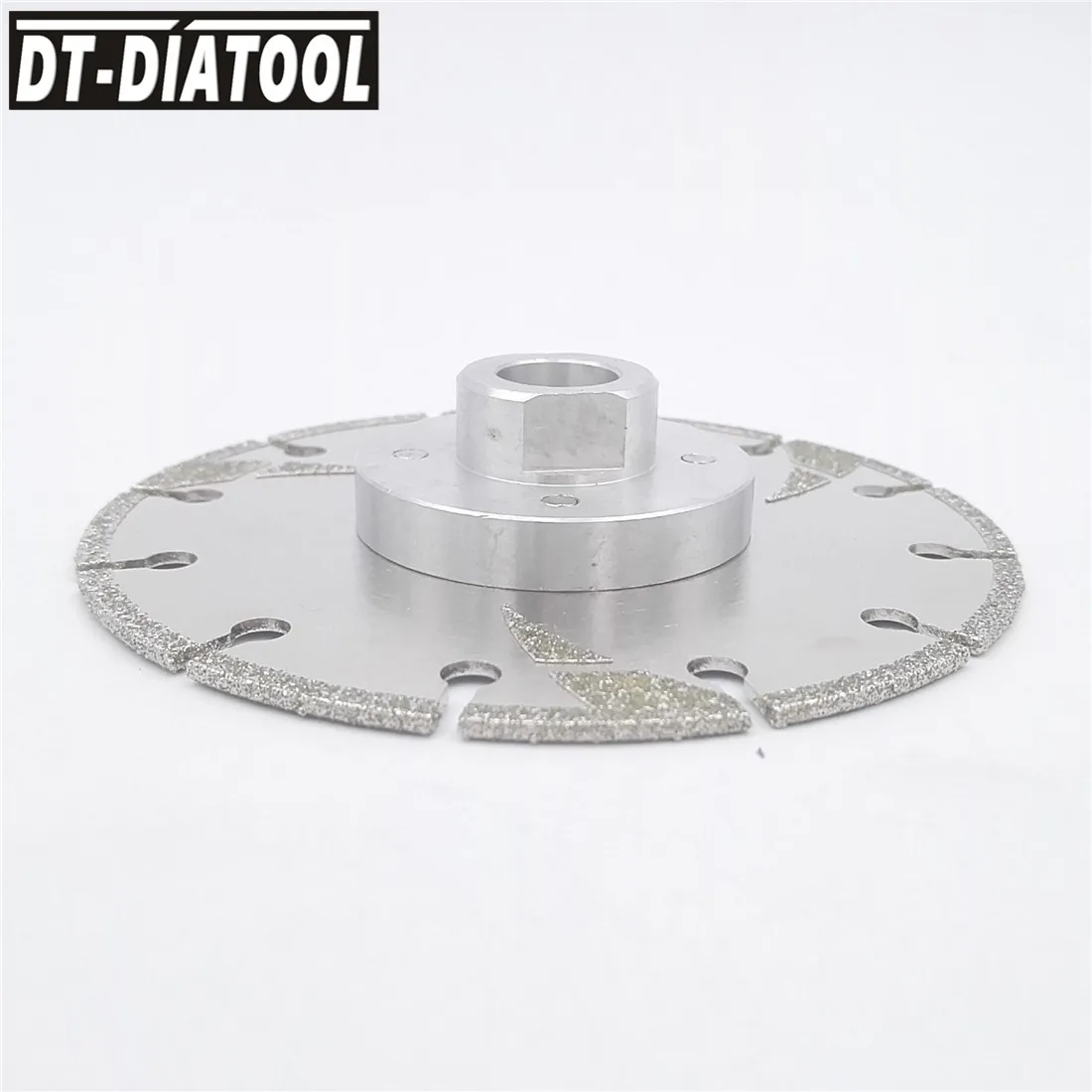 DT-DIATOOL 2pcs 다이아몬드 커팅 디스크 직경 115mm 타일 대리석 톱날 용 M14 스레드로 강화 된 전기 도금