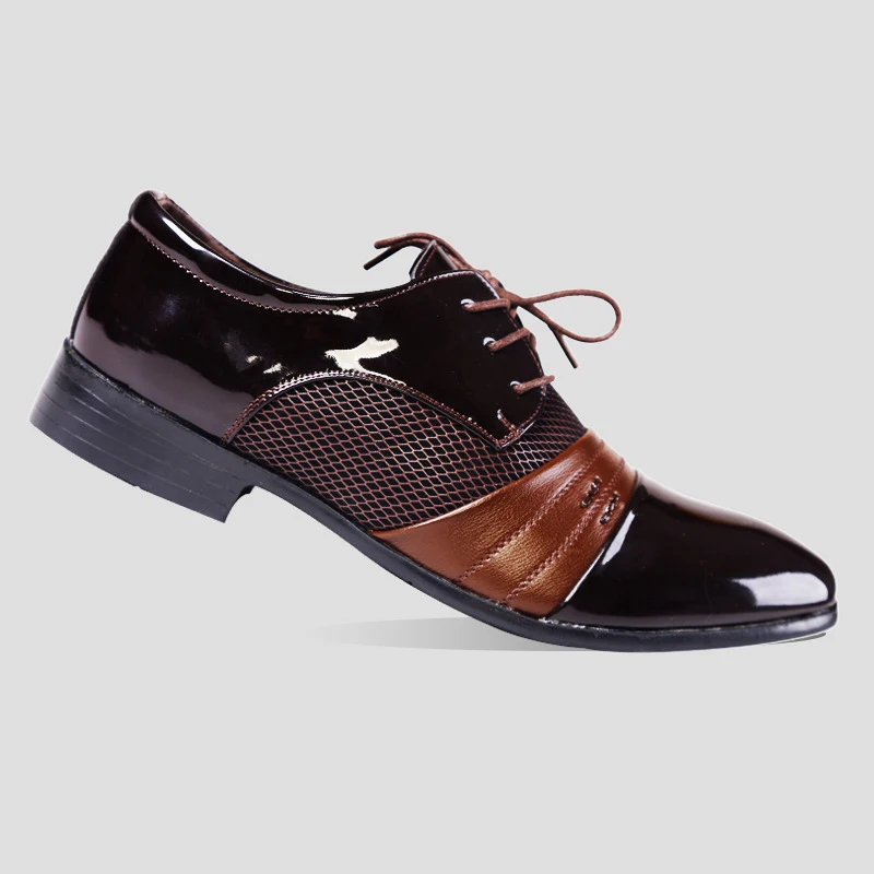 Zapatos deportivos con punta plana para hombre, zapatillas formales de cuero para baile de salón y caminar