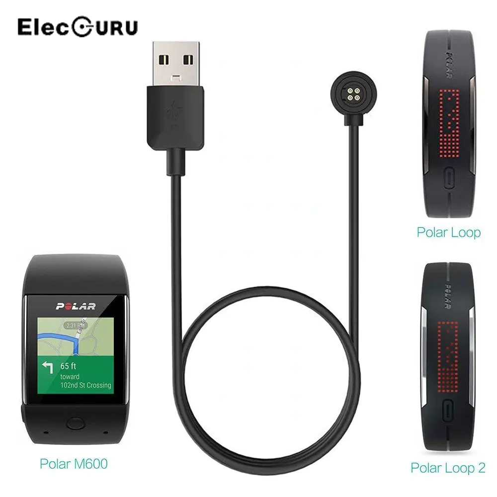 Cargador de reloj inteligente para Polar M600/Loop 2, Cable de carga rápida, sincronización de datos USB, 100cm/3,3 pies, magnético