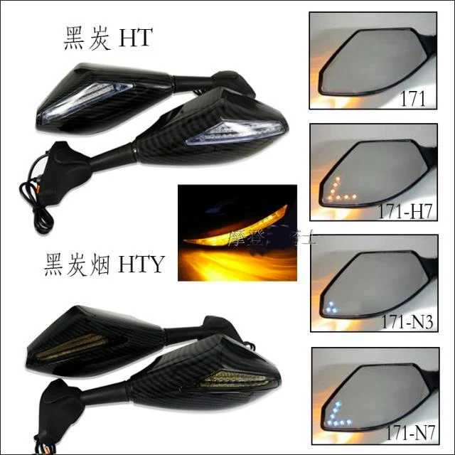 Side Mirror Turn Signal for Suzuki GSX-R1000 R600 R750 01-12 GSXR1100W Hayabusa GSX1300R 93-12 SV1000S 650F 650S 03-08 HT/HTY171