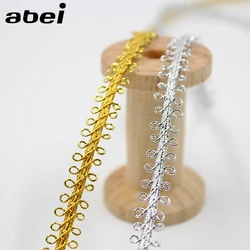 10Yards/lot oro argento opzionale nastro di pizzo Cosplay Costume Performance Stage Decoratiove pizzo accessori copricapo fai da te