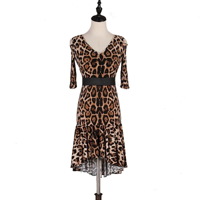 

salsa dress dancing dress women latin vestido salsa mujer junior leopard latin dress for girls lq059